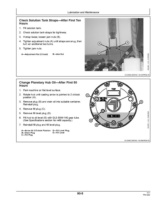 John Deere 4630 Self-Propelled Sprayers (SN: 028001 - 033000) (Export Edition) Operators Manual (OMKK13373)