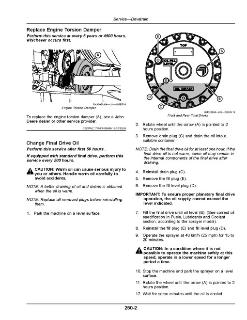John Deere M4025 Self-Propelled Sprayers (SN: from 270001) Operators Manual (OMKK134805)
