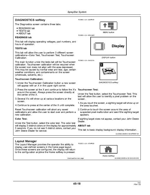 John Deere R4030, R4038 and R4045 Self-Propelled Sprayers (SN: 006001 - 011100) Operators Manual (OMKK21487)