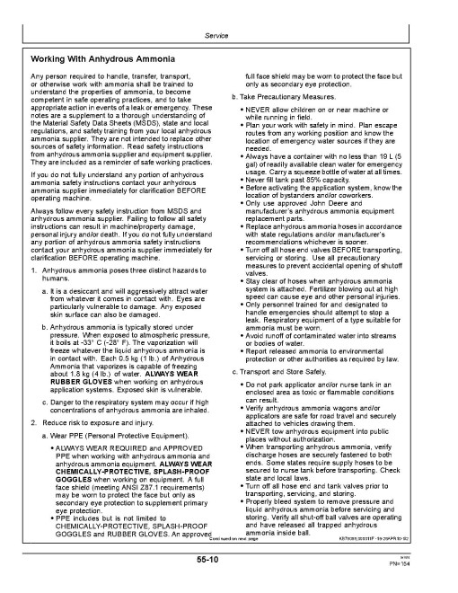 John Deere 2510H High Speed Nutrient Applicators (SN: 760101 - 770100) (North America) Operators Manual (OMKK22463)