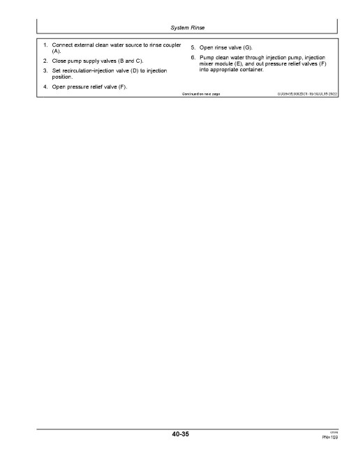 John Deere Direct Injection System for Self-Propelled Sprayers (SN: 180001-) Operators Manual (OMKK31380)