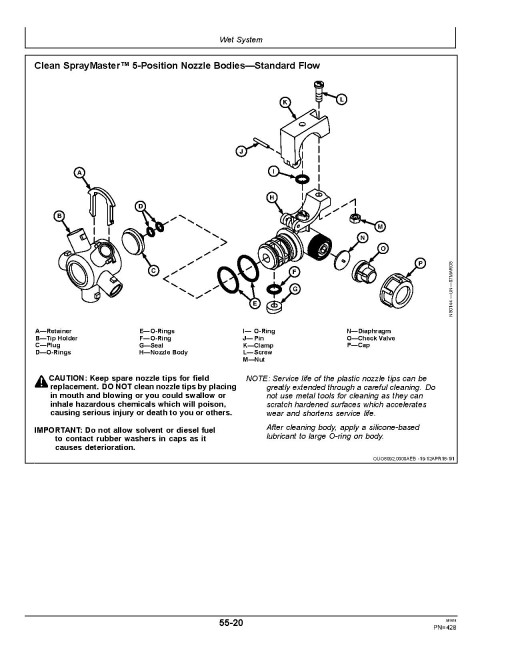 John Deere R4030, R4038 and R4045 Self-Propelled Sprayers (SN: from 180001) (Asia) Operators Manual (OMKK42030)