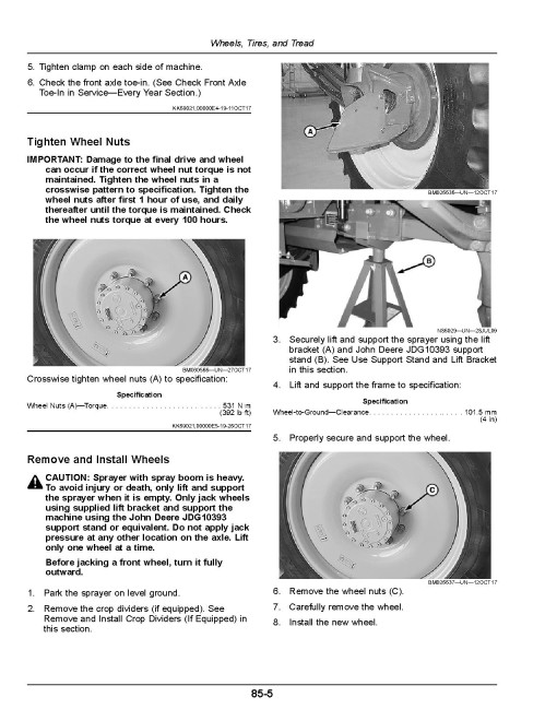 John Deere M4025 Self-Propelled Sprayers (SN: 180000 - 189999) Operators Manual (OMKK47245)