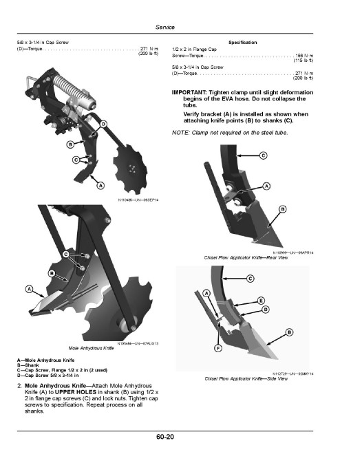 John Deere 2430C Nutrient Applicators and Chisel Plows (SN: from 780101) (North America) Operators Manual (OMKK48128)