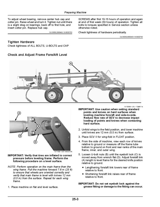 John Deere 2430C Nutrient Applicators and Chisel Plows (SN: from 780101) (North America) Operators Manual (OMKK48128)