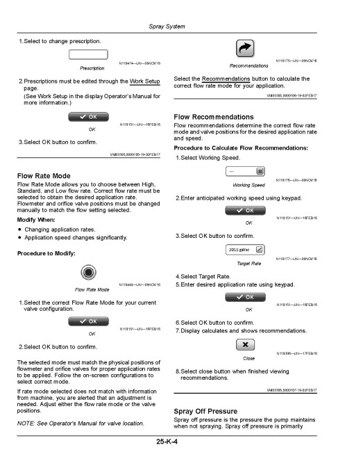 John Deere R4030, R4038 and R4045 Self-Propelled Sprayers (SN: 190001 - 200000) (Export Edition) Operators Manual (OMKK50928)