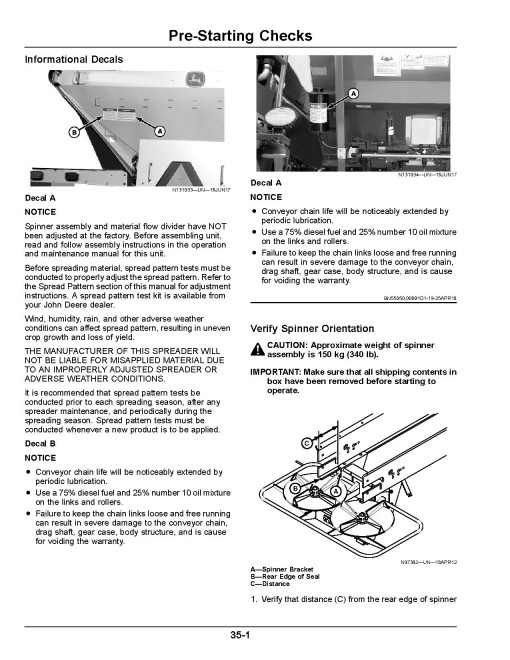 John Deere DN456 and DN485 Dry Fertilizer Spreaders (MY2019) (North America) Operators Manual (OMKK52502)