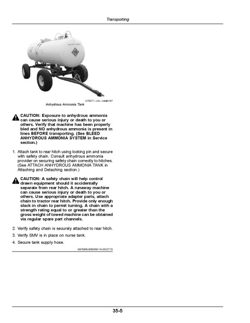 John Deere 2510H High Speed Nutrient Applicators (SN: from 770101) (North America) Operators Manual (OMKK60492)