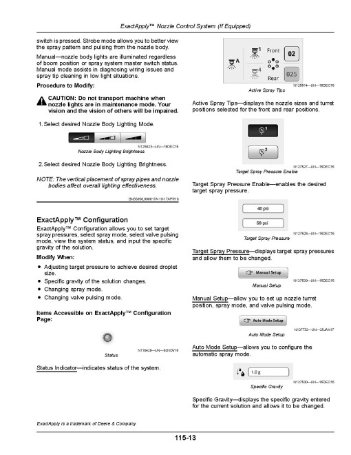 John Deere R4023 Self-Propelled Sprayers (SN: 200001 - 210000) (North America) Operators Manual (OMKK61607)