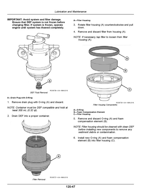 John Deere 400R, 408R, 410R, 412R, 600R, 612R, 616R Self-Propelled Sprayer/Spreader (Export,SN:220001-230000) Operators Manual (OMKK76874)