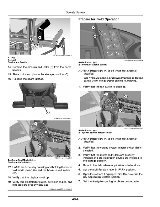 John Deere AB30 Air Boom Application System (North America) Operators Manual (OMKK78896)