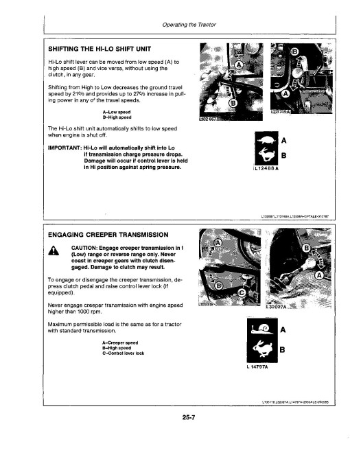 John Deere 2355 and 2555 Tractors (SN: up to 729999L, North America) Operators Manual (OML57751)