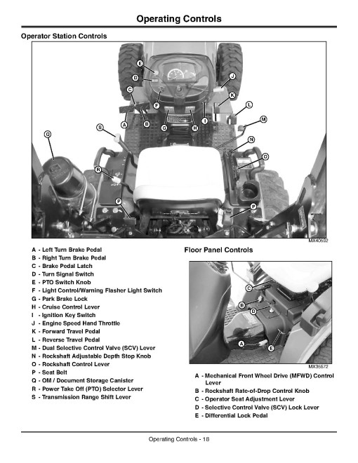 John Deere 2720 Compact Utility Tractors (SN: from 106005, North America) Operators Manual (OMLVU19798)