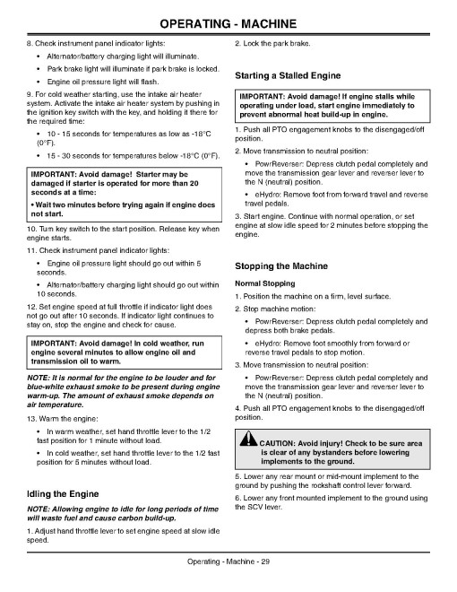 John Deere 3120, 3320, 3520 and 3720 Compact Utility Tractors (SN. from 100001, Australia) Operators Manual (OMLVU20934)