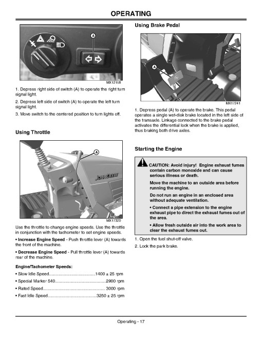 John Deere 2210 Compact Utility Tractors (SN: from 110001, North America) Operators Manual (OMLVU21139)