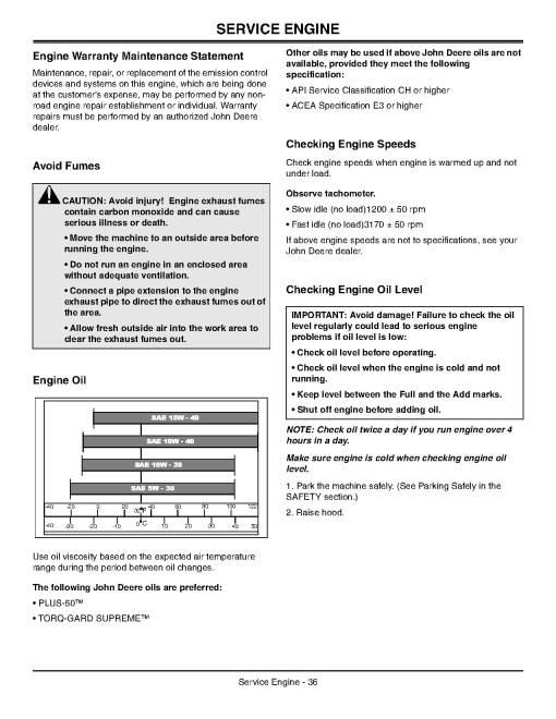 John Deere 2305 Compact Utility Tractors (SN: from 120001, North America) Operators Manual (OMLVU23228)