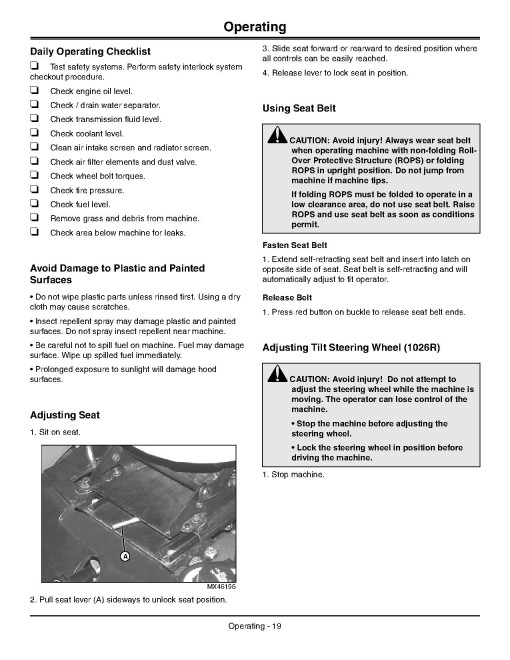John Deere 1023E and 1026R Compact Utility Tractors (SN: 210000-309999, North America) Operators Manual (OMLVU25251)