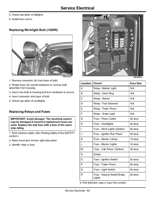 John Deere 1026R Compact Utility Tractors (SN: 215000 - 310000, Europe) Operators Manual (OMLVU26066)