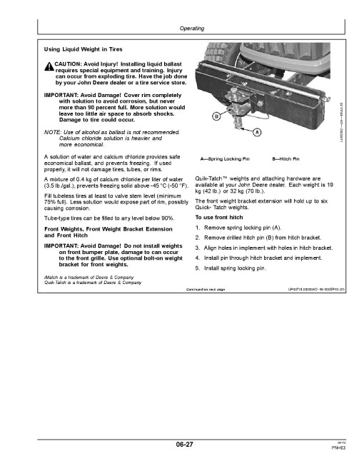 John Deere 3036E Compact Utility Tractors (SN: from 610000, Mexico) Operators Manual (OMLVU28673)