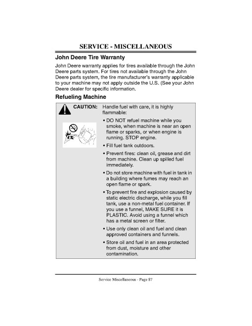 John Deere F925 (SN: 010001 - 130270) and F935 (SN: 010001 - 131200) Front Mowers (North America) Operators Manual (OMM117814)