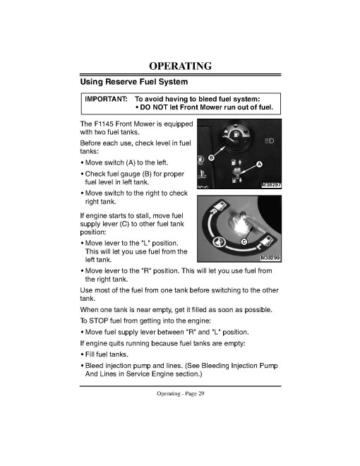John Deere F1145 Front Mowers (SN: from 140001) (North America) Operators Manual (OMM124892)