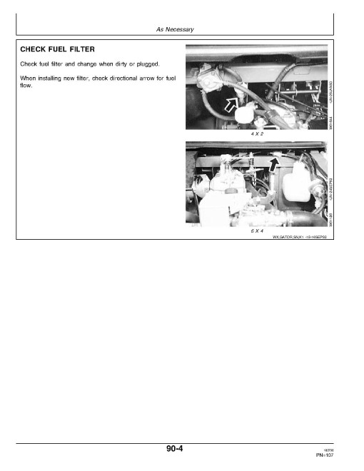 John Deere 4x2 (SN:001000-039279), 6x4 (SN:001000-039288) Gas Gator Utility Vehicles (North America) Operators Manual (OMM128780)