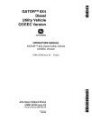John Deere 6x4 Diesel Gator Utility Vehicles (SN: 001001 - 008806) (Export Edition) Operators Manual (OMM128789)