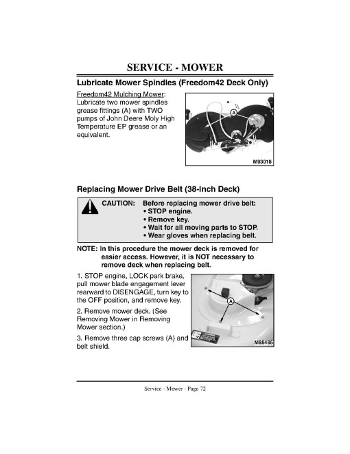 John Deere LT133, LT155 and LT166 Lawn Tractors (SN: 045001 - 085000) (North America) Operators Manual (OMM138782)