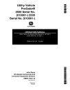 John Deere ProGator 2020 and 2030 Utility Vehicles (SN: 010001 - 020000) (Export Edition) Operators Manual (OMM141591)