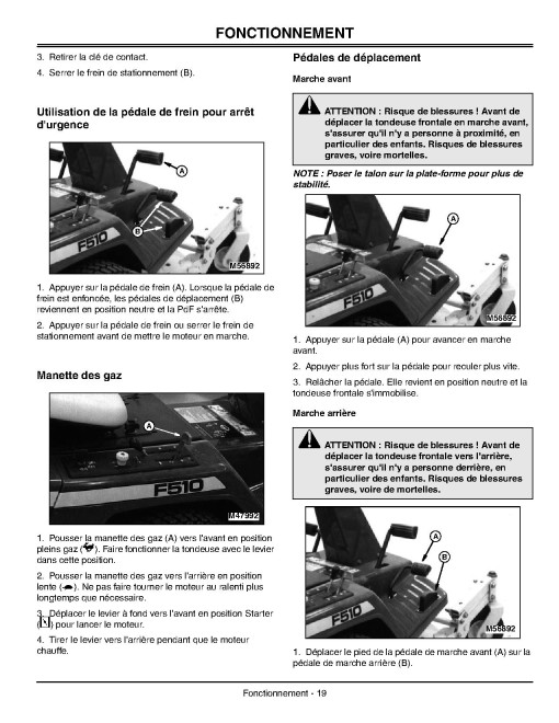 John Deere F510 and F525 Front Mowers (SN: from 120001) (Europe) Operators Manual (OMM144026)