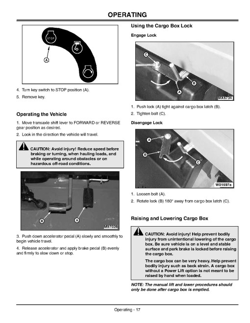 John Deere 6x4 Diesel Gator Utility Vehicles (SN: 008807 - 068204) (Europe, Export) Operators Manual (OMM144183)