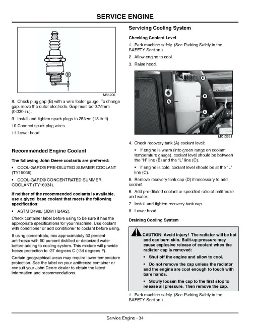 John Deere X575 and X585 (SN: 010001-030000) Lawn Tractors (North America) Operators Manual (OMM148365)