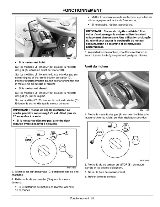 John Deere LT160, LT170 and LT180 Lawn Tractors (SN: 035001 - 500000) (Export Edition) Operators Manual (OMM149251)