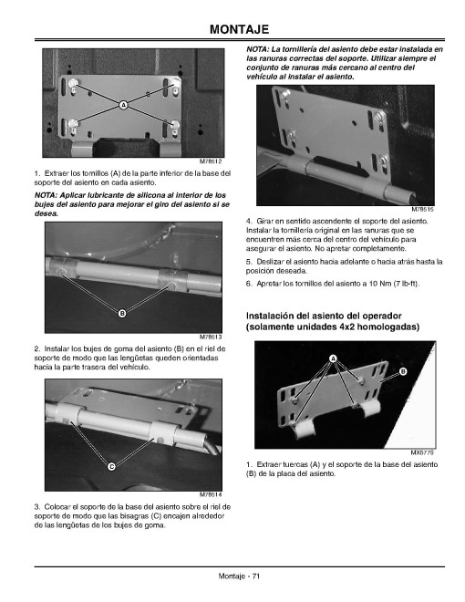 John Deere 4x2 and 6x4 Gas Gator Utility Vehicles (SN: from 068205) (Europe, Export) Operators Manual (OMM150181)