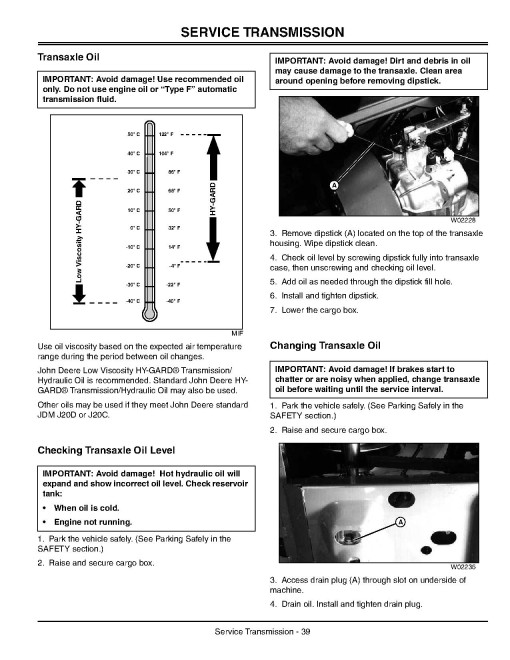 John Deere 6x4 Worksite Diesel Gator Utility Vehicles (SN: from 068205) (North America) Operators Manual (OMM150192)