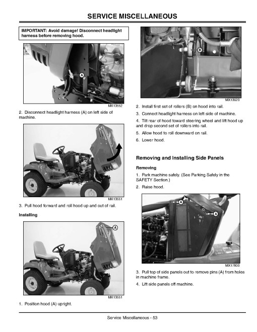 John Deere X465, X475 and X485 (SN: 030001-) Lawn Tractors (North America) Operators Manual (OMM150215)
