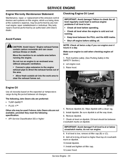 John Deere X595 (SN: 030001-039999) Lawn Tractors (North America) Operators Manual (OMM150222)
