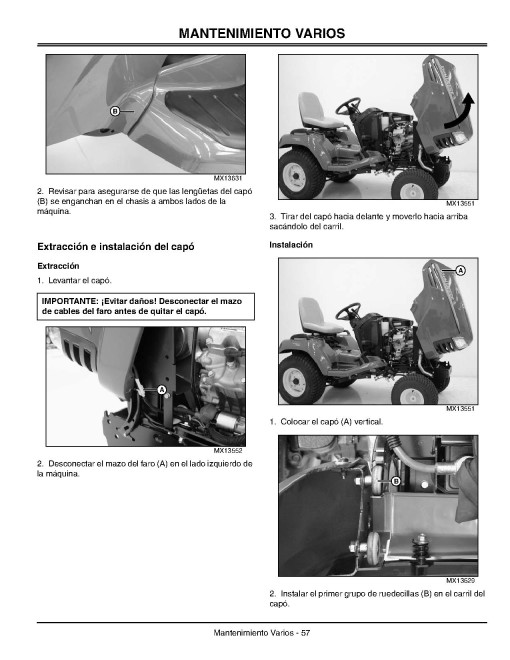John Deere X595 (SN: 030001-039999) Lawn Tractors (Export Edition) Operators Manual (OMM150224)