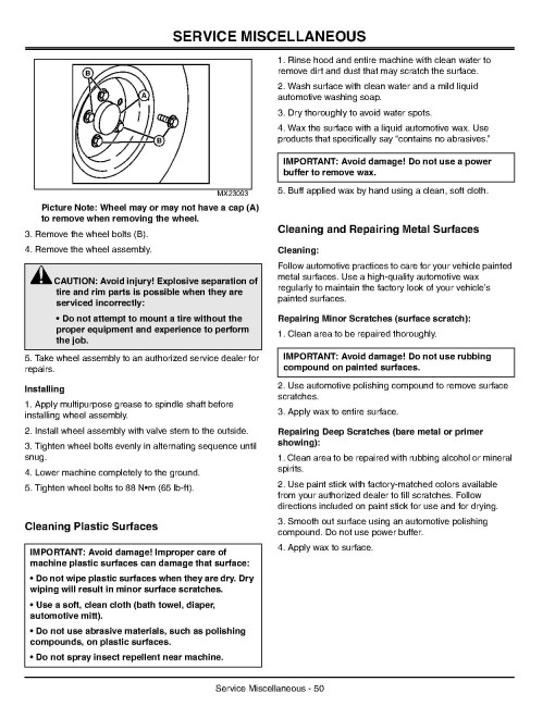 John Deere Select Series X500, X520, X534, X540 (SN: 010001-020000) Lawn Tractors (North America) Operators Manual (OMM153412)