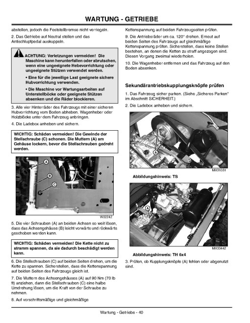 John Deere TH 6x4 Gas (SN:001001-008000), TS 6x4 Gas (SN:001001-030000) Gator Utility Vehicles (Export) Operators Manual (OMM153972)