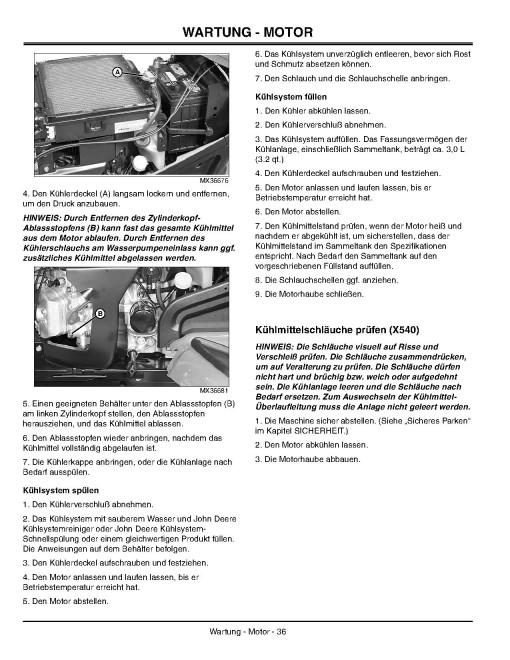 John Deere Select Series X540 (SN: 020001-030000) Lawn Tractors (Export Edition) Operators Manual (OMM154292)