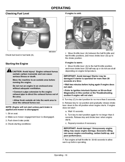 John Deere Select Series X300, X304, X320, X324, X340 (SN:040001-085000) Lawn Tractors (North America) Operators Manual (OMM155820)
