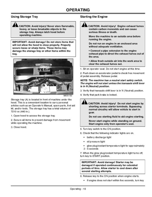 John Deere XUV850D Gator Utility Vehicles (SN: 010001 - 020000) (North America) Operators Manual (OMM155883)