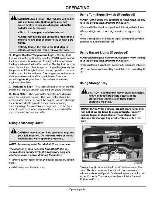 John Deere HPX 4x4 Gas Gator Utility Vehicles (SN: 060001 - 090000) (North America) Operators Manual (OMM157849)