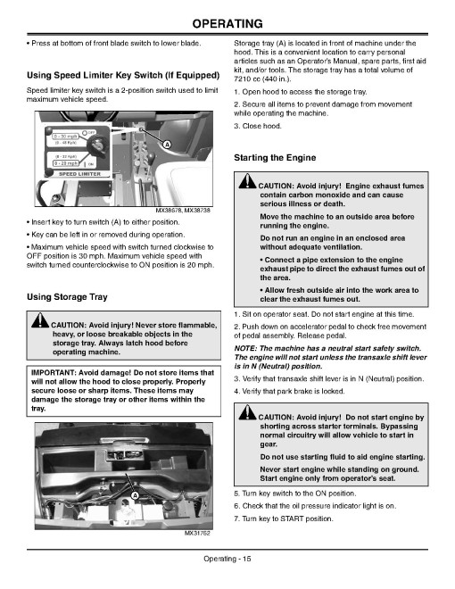 John Deere XUV620i Gator Utility Vehicles (SN: from 020001) (North America) Operators Manual (OMM157855)