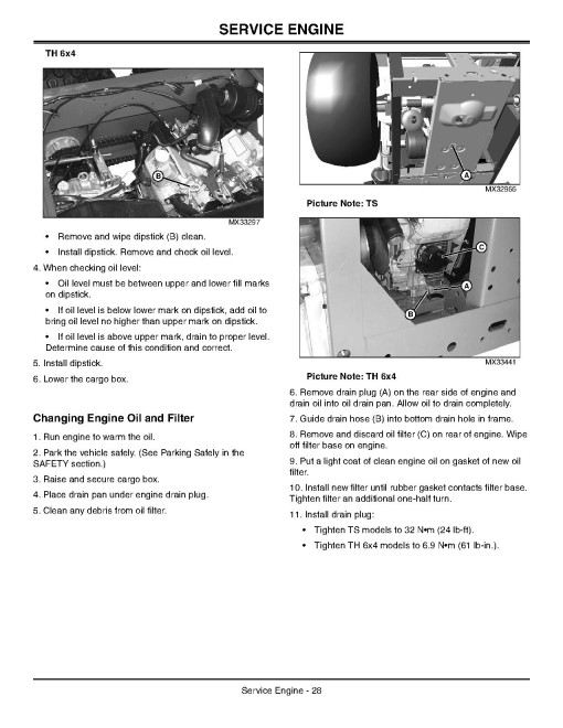 John Deere TH 6x4 Gas (SN:008001-050000), TS 4x2 (SN:030001-050000) Gator Utility Vehicles (N.America) Operators Manual (OMM158110)