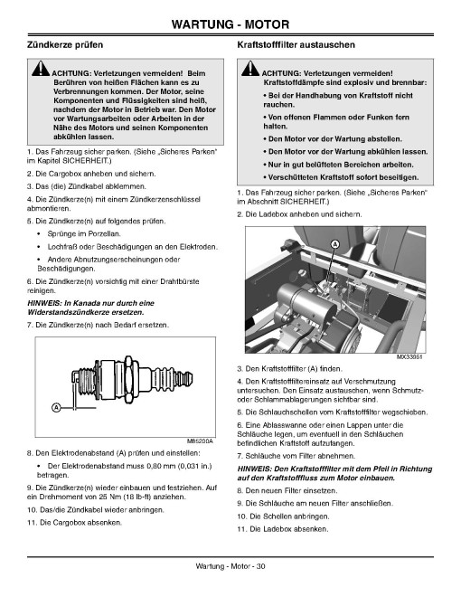 John Deere TX Turf Gator Utility Vehicles (SN: 030001 - 050000) (Export Edition) Operators Manual (OMM158210)