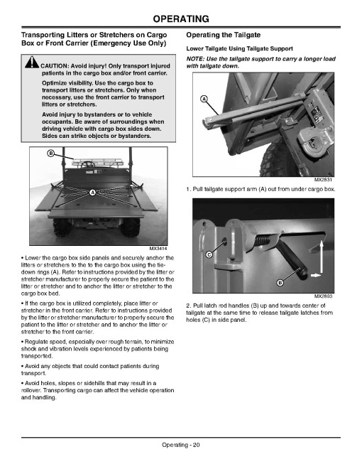 John Deere M-Gator A1 Military Utility Vehicles (SN: 060001 - 090000) (North America) Operators Manual (OMM159412)