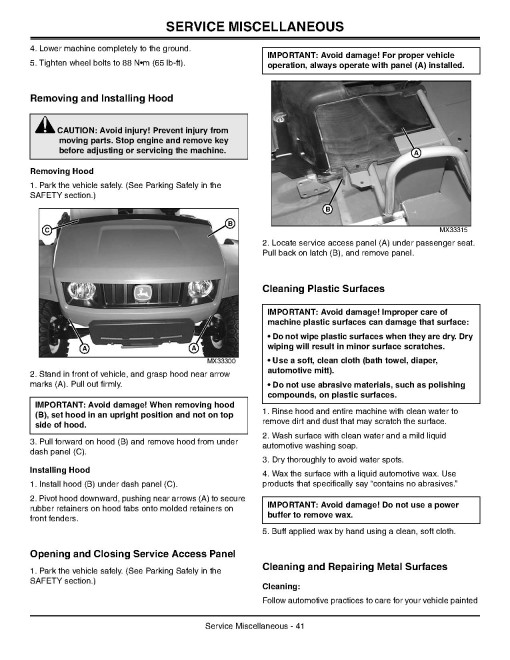 John Deere TS 4x2 Gator Utility Vehicles (SN: 050001 - 070000) (Export Edition) Operators Manual (OMM159422)