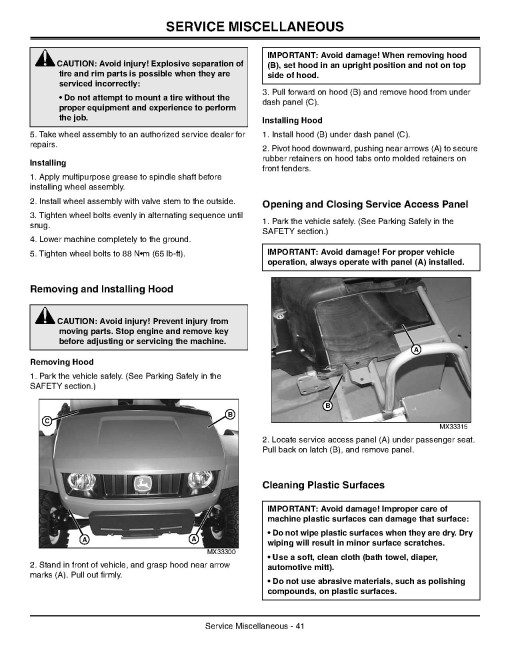 John Deere TS 4x2 Gator Utility Vehicles (SN: 050001 - 070000) (North America) Operators Manual (OMM159423)